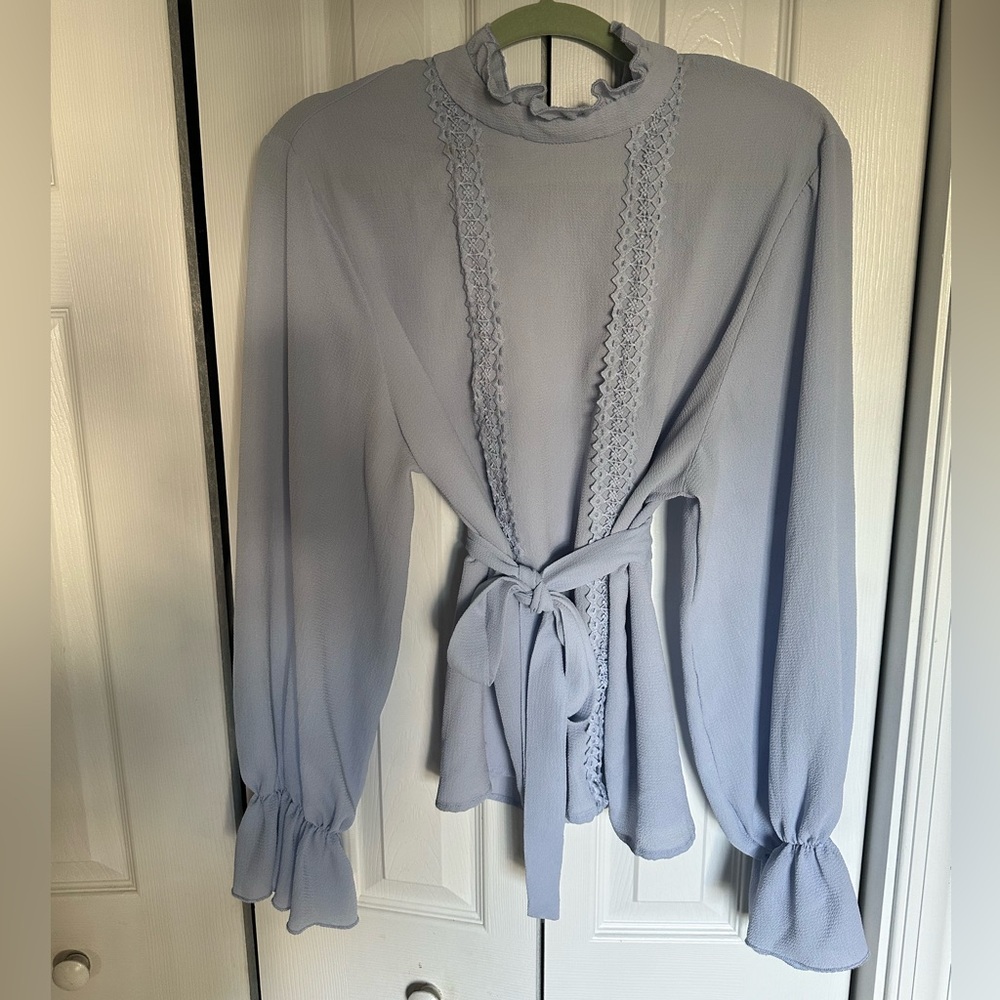 Light Blue SHEIN Blouse 2XL